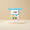 Eight-color moving wooden logic game, eight-track colored bead slider matching, 18 double-sided question cards, children's thinking early education and intelligence board game Specification image